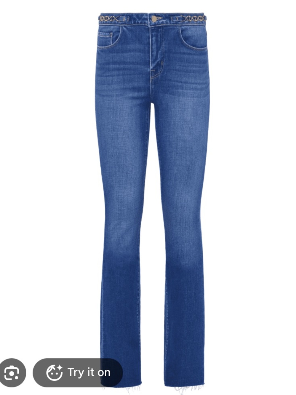 L’Agence Ruth High Rise Straight Jeans 28 Chain - Picture 2 of 6